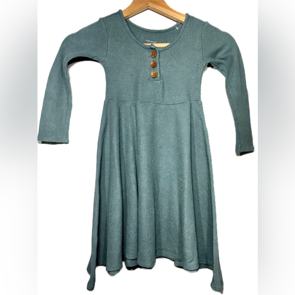 Posh Peanut Green Blue Twirl Dress Long Sleeve